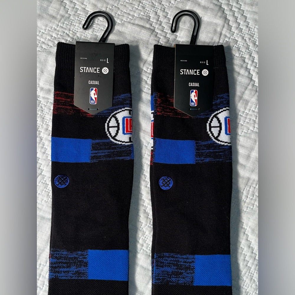 Lot of 2 - $16.99 Stance Men’s Cryptic Collection Crew Socks NBA LA Clippers - Picture 4 of 8